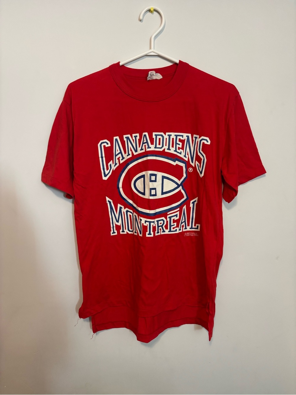 1989 Single Stitch Softwear Athletics Montreal Canadiens Tee